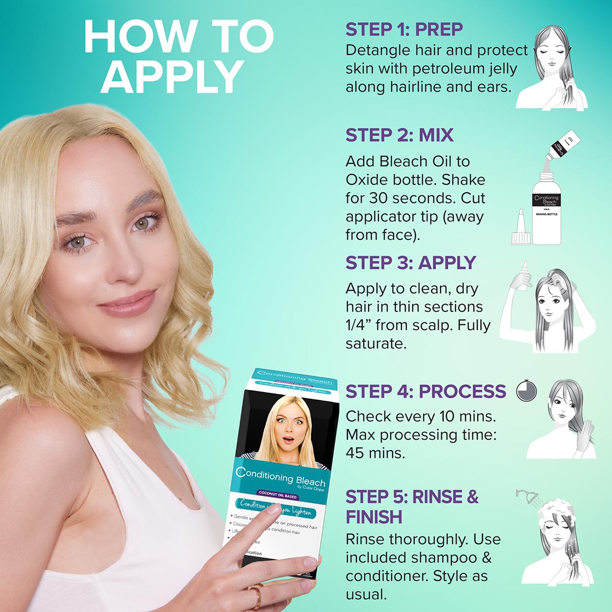 Color Oops Coconut Oil Based Conditioning Bleach