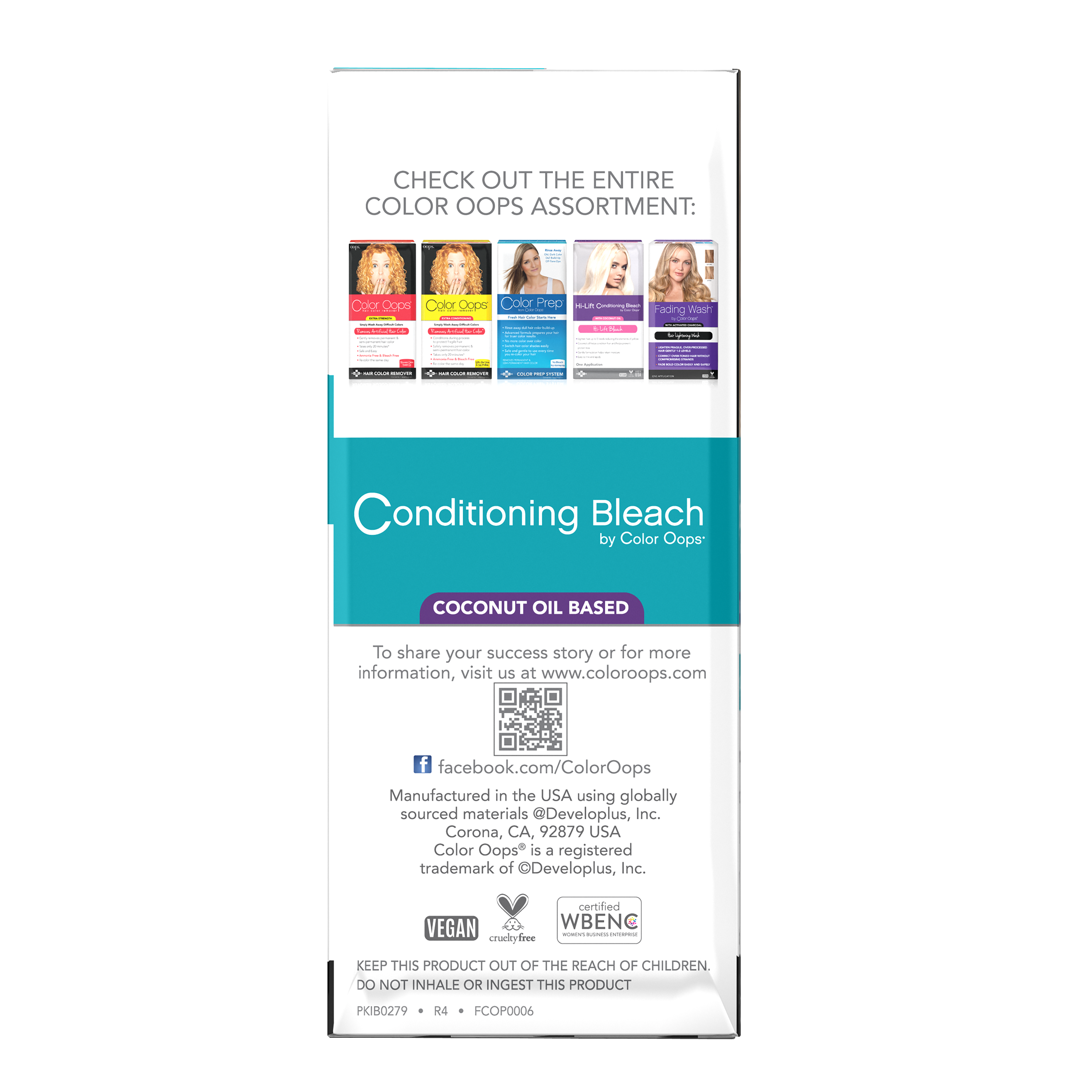 Color Oops Coconut Oil Based Conditioning Bleach